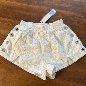 Millau White Fabric Shorts